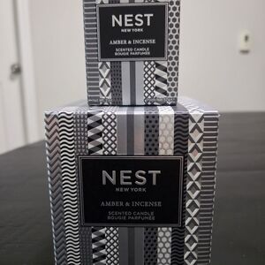 NEST Fragrances Amber & Incense Scented Candle - Silver, Black, White